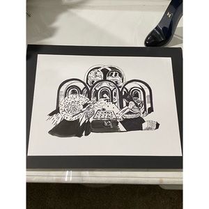 Home wall hanging decoration, Ink Art-Drawimg